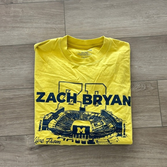 Gildan Other - Zach Bryan "ZB Go Blue" T-shirt in yellow, sold as exclusive merchandise XXLARGE